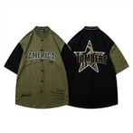 Camiseta de béisbol retro para hombre