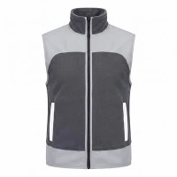 Chaleco polar reversible con cuello levantado y bloques de color