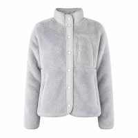 Chaqueta polar coral de punto para mujer