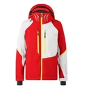 Cortavientos rojo y blanco