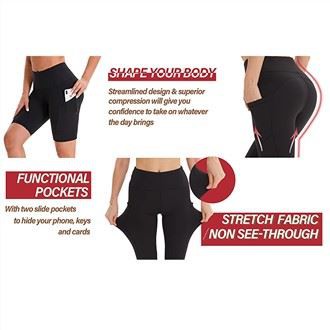 Pantalones cortos de yoga de cintura alta para mujeres