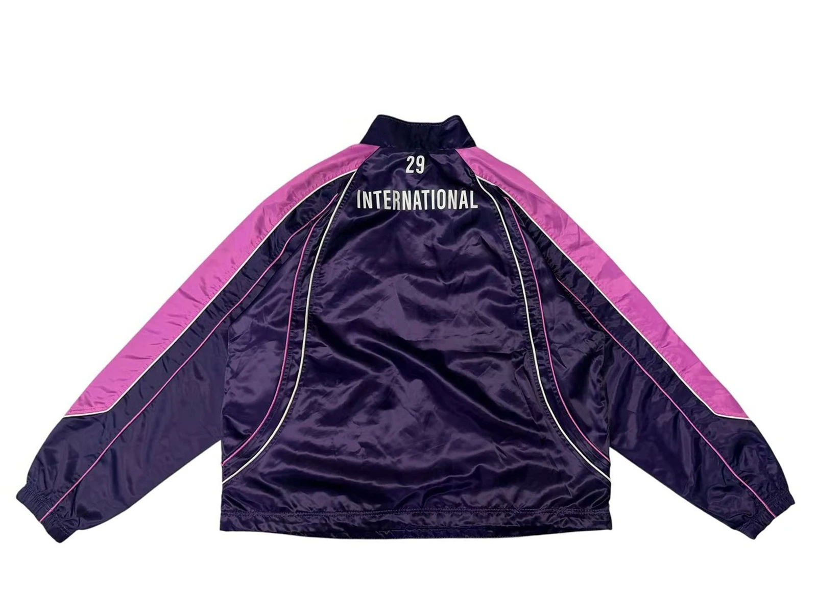 Men's Half-Zip Shiny Piping Track Jacket Pullover