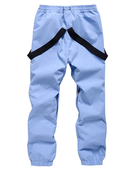 Ski suit blue back of pants